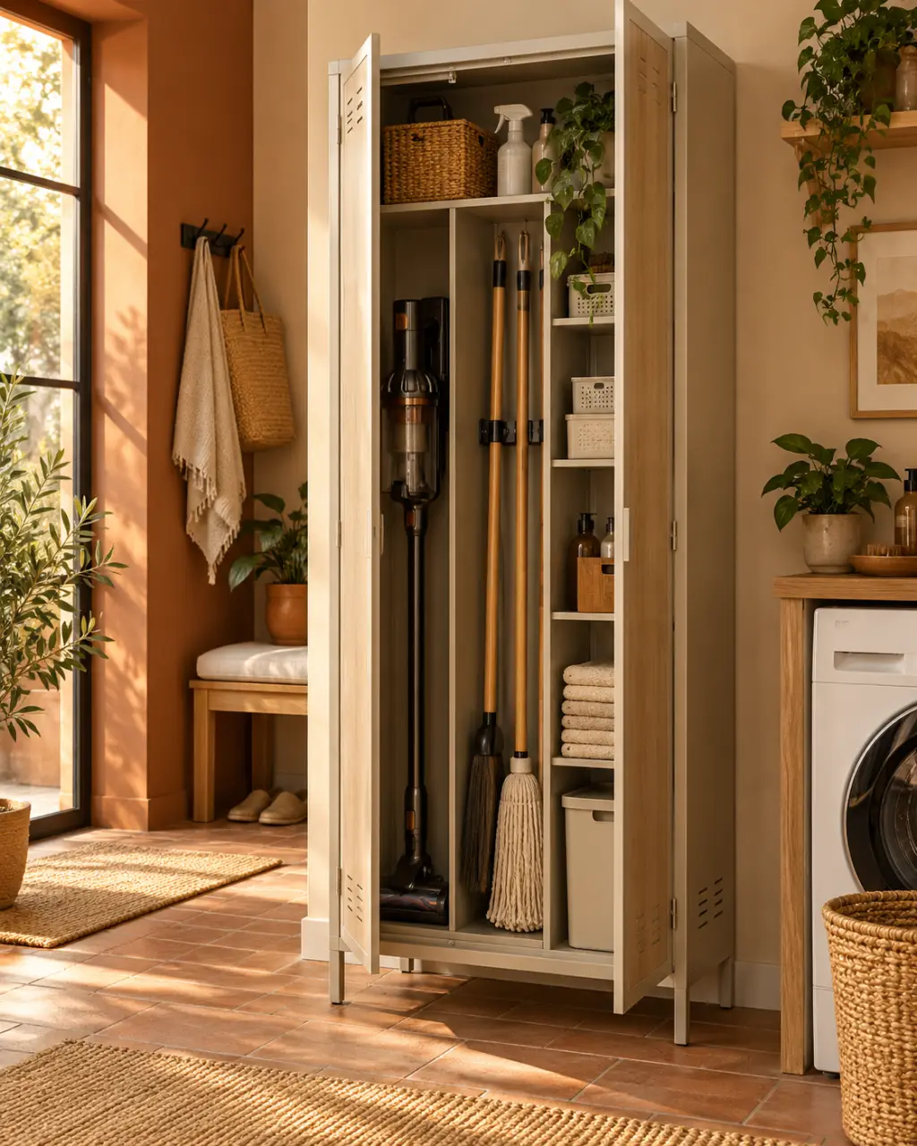 Quel meuble rangement balai choisir pour gagner de la place, ranger l’aspirateur et résister à l’humidité ?